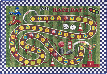 Covor Pentru Copii, Antiderapant, Racing Game, Multicolor, 133x190 cm, 1632 gr/mp [0]