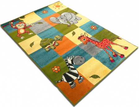 Covor Pentru Copii, Kolibri Animale, 11379-120, Multicolor, Diverse Dimensiuni, 2200 gr/mp [3]