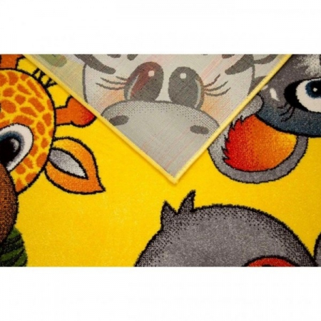 Covor Pentru Copii, Kolibri Animalute 11058, Galben, Diverse Dimensiuni, 2200 gr/mp [7]