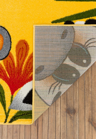 Covor Pentru Copii, Kolibri Animalute 11058, Galben, Diverse Dimensiuni, 2200 gr/mp [10]