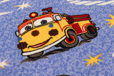 Covor Pentru Copii, Print 1167, Albastru, Suport Pasla [4]