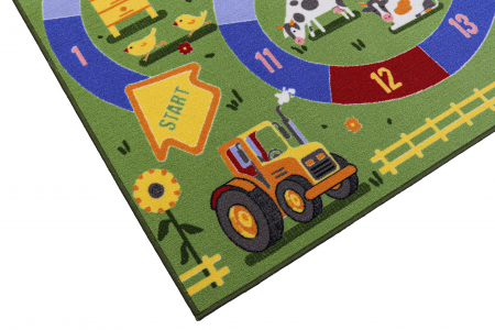 Covor Pentru Copii, Print Ferma 2416, Verde, Suport Pasla [5]