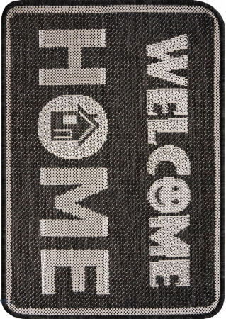 Covor Pentru Usa Intrare, Flex 19159-80, Antiderapant, Gri / Negru, 50x80 cm [1]