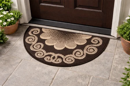 Covorase Intrare - Covor Pentru Usa Intrare, Flex 19161, Antiderapant, Maro, 50x80 cm