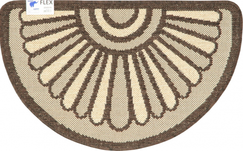 Covorase Intrare - Covor Pentru Usa Intrare, Flex 19163, Antiderapant, Negru / Maro, 50x80 cm