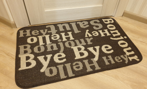 Covor Pentru Usa Intrare, Flex 19501-91, Antiderapant, Maro, 50x80 cm [1]