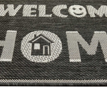 Covor Pentru Usa Intrare, Flex 19159-80, Antiderapant, Gri / Negru, 50x80 cm [2]