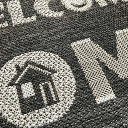 Covor Pentru Usa Intrare, Flex 19159-80, Antiderapant, Gri / Negru, 50x80 cm [3]