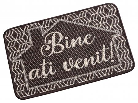 Covor Pentru Usa Intrare, Flex 19683, Antiderapant, Maro, 50x80 cm [1]