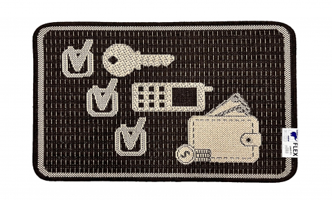 Covorase Intrare - Covor Pentru Usa Intrare, Flex 19685/91, Antiderapant, Maro, 50x80 cm