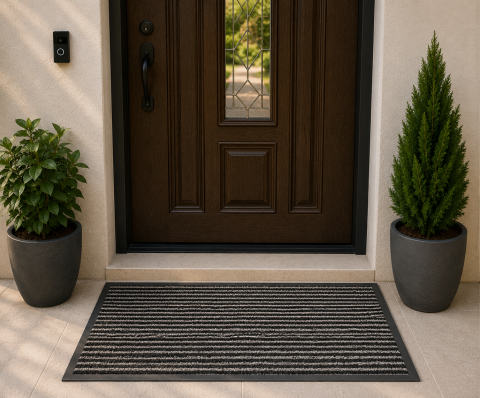 Covorase Intrare - Covoras intrare, Model 632/002, 60x80 cm, Gri 