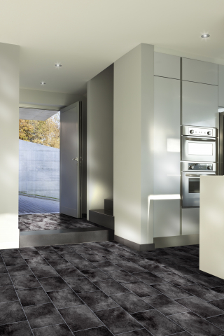 Linoleum Model Lara 8409, Latime 200 cm, Negru [1]