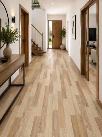 LINOLEUM - Linoleum PVC, Plank 056-4 Confort, Maro, Latime 2.5 m, Suport Pâslă