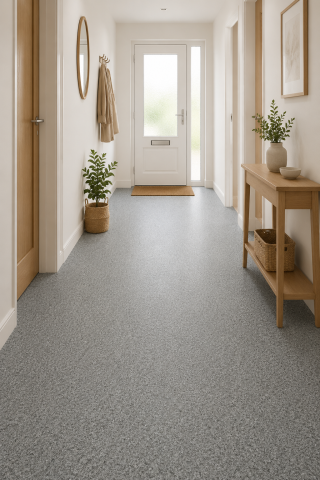 LINOLEUM - Linoleum PVC, Sare si Piper Confort, Bej, Latime 2 m, Imitatie Parchet, Suport Pâslă - Copie