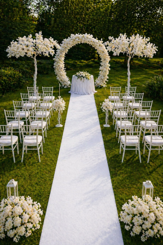 Mocheta Evenimente - Mocheta Evenimente/Expo, Alb, Latime 200 cm, 610 gr/mp