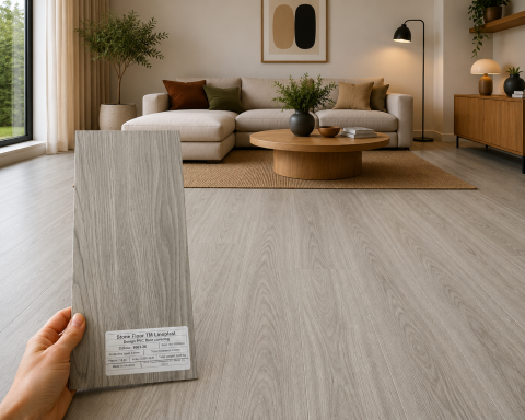 LINOLEUM - Parchet LVT 8003-26 Gri Aspect Lemn – Pardoseală Vinil 2.5 mm, Clasa Trafic 33