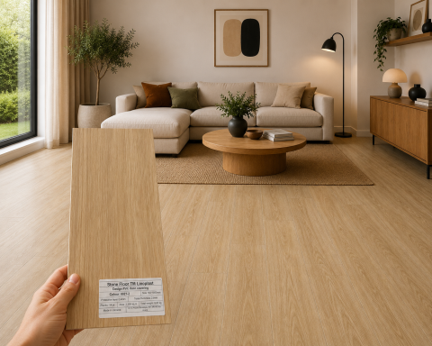 LINOLEUM - Parchet LVT 8821-2 Bej Aspect Lemn – Pardoseală Vinil 2.5 mm, Clasa Trafic 33