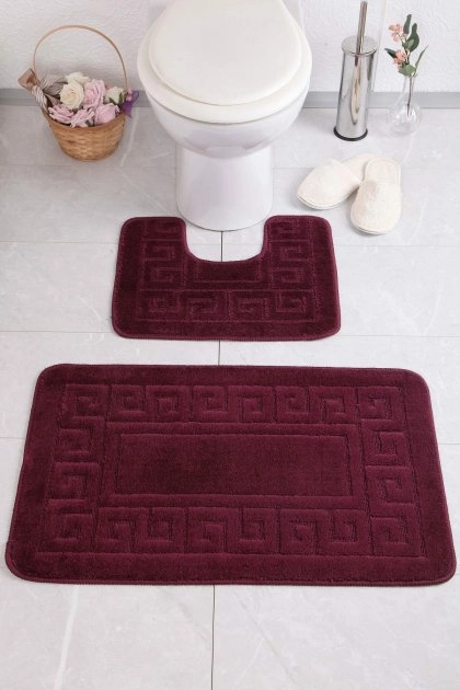 Covorase Baie - Set 2 Covorase Baie, Ethnic Aubergine, 50x80 cm, 40x50 cm