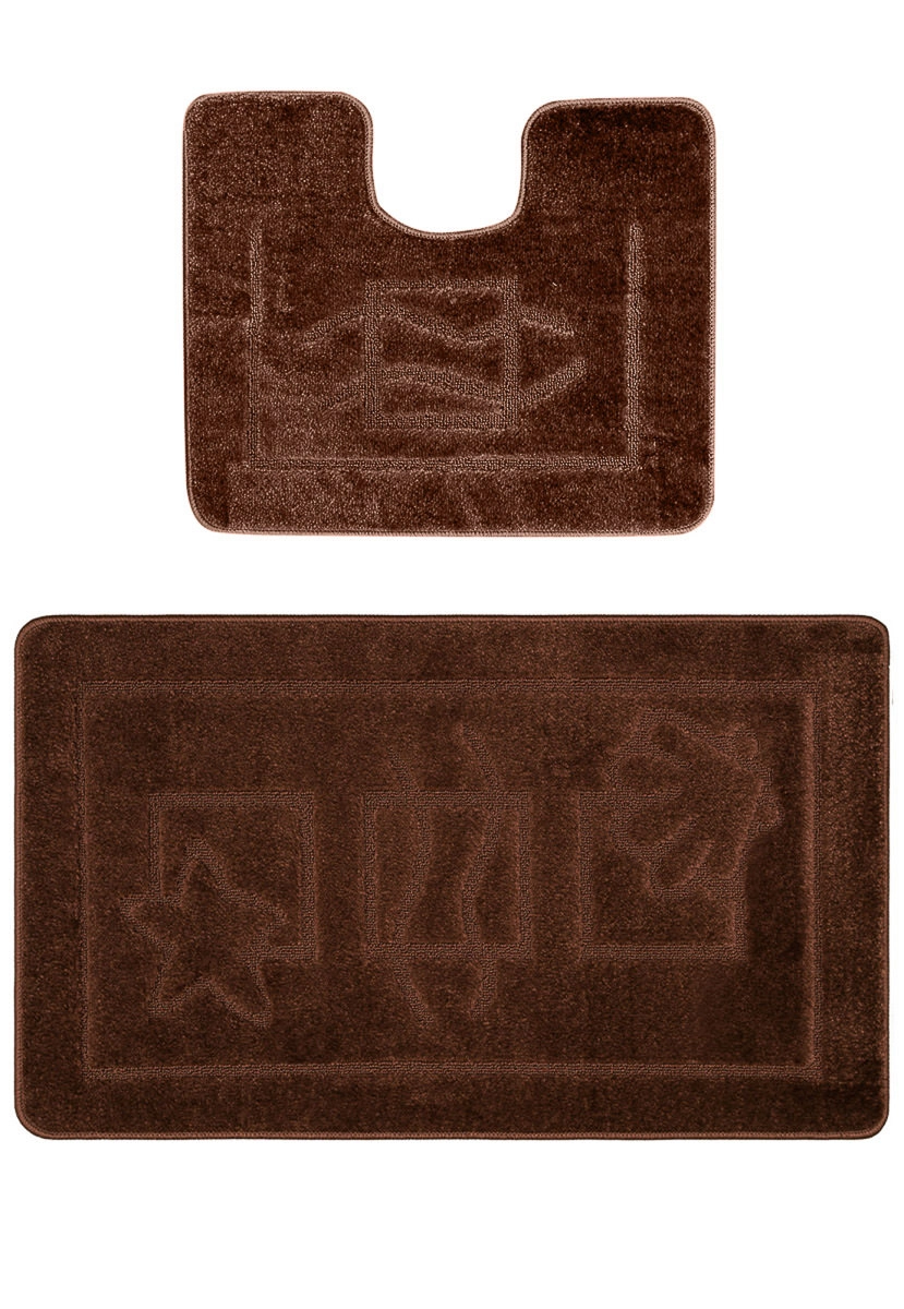 COVORASE - Set 2 Covorase Baie, Antiderapante, Maritime Brown