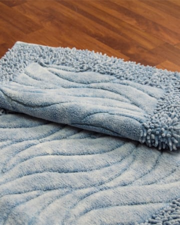 Covorase Baie - Set 2 Covorase Baie, Rombs 14 Albastru, Covor 100% Bumbac, Dimensiunea 60x100 cm