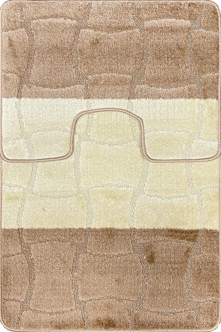 Set 2 Covorase Baie, Antiderapante, Sariyer Light Brown [1]