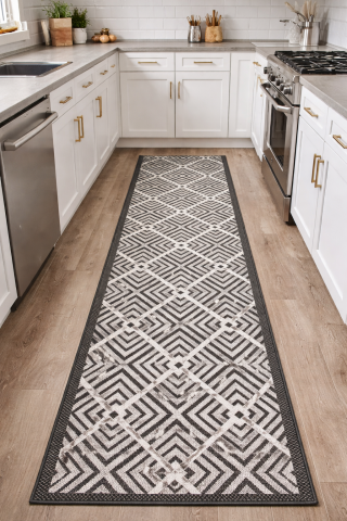 Traverse Hol - Traversa Antiderapanta Flex, 19655/80, Gri,  Latime 75 cm, Diverse Lungimi