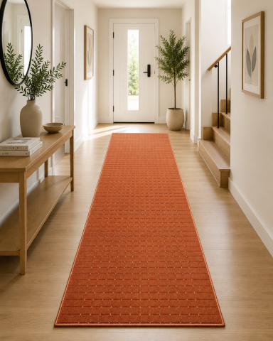 Traverse Hol - Traversa Antiderapanta, Stanford, Portocaliu, Latime 100 cm, Diverse Lungimi