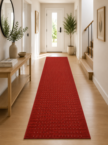 Traverse Hol - Traversa Antiderapanta, Stanford, Rosu, Latime 100 cm, Diverse Lungimi