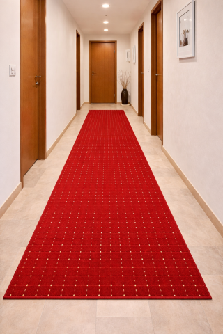 Traverse Hol - Traversa Antiderapanta, Stanford, Rosu, Latime 100 cm, Diverse Lungimi