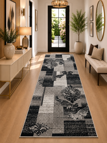 Traverse Dormitor - Traversa Covor, Cappuccino 16009, Gri, Latime 100 cm, Diverse Lungimi, 1700 gr/mp