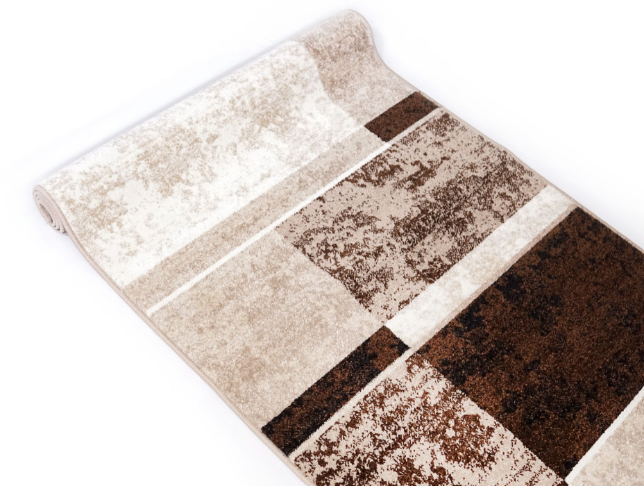 Traversa Covor, Cappuccino 16016, Crem / Maro, Latime 100 cm, Diverse Lungimi, 1700 gr/mp [1]