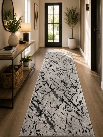 Traverse Dormitor - Traversa Covor, Cappuccino 16132, Gri, Latime 80 cm, Diverse Lungimi, 1700 gr/mp