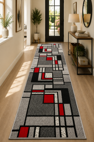 Traverse Dormitor - Traversa Covor, Cappuccino 16406, Gri, Latime 80 cm, Diverse Lungimi, 1700 gr/mp