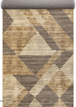 Traverse Moderne si Geometrice - Traversa Covor, Daffi 13126, Bej / Maro, Latime 120 cm, Diverse Lungimi, 1700 gr/mp