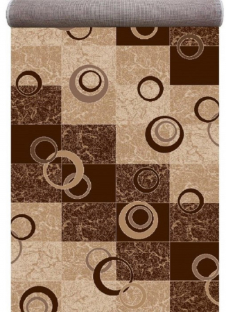 Traverse Moderne si Geometrice - Traversa Covor, Daffi 13058-120,  Bej / Maro, Latime 120 cm, Diverse Lungimi