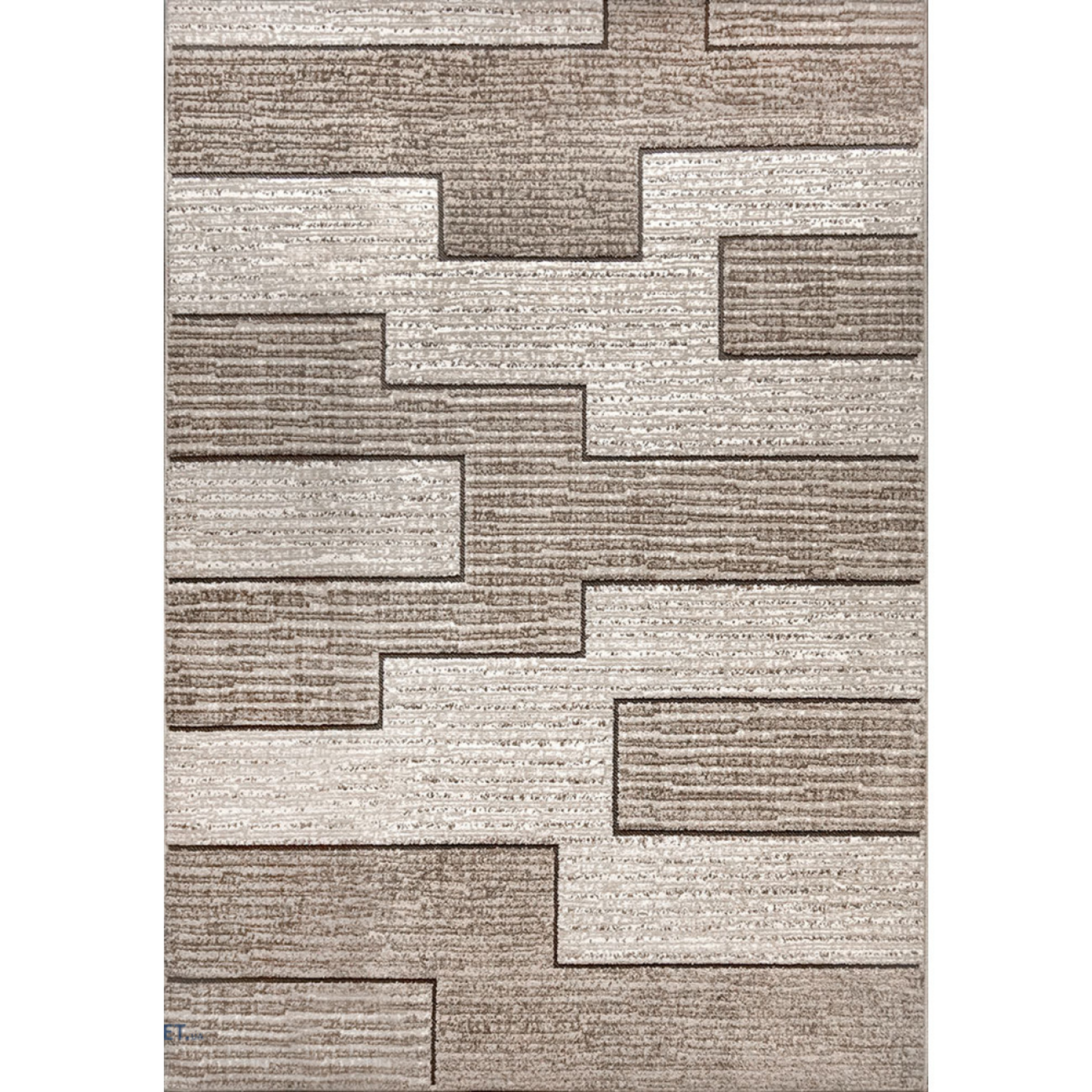 Traverse Moderne si Geometrice - Traversa Covor, Fashion 32002, Bej / Maro, Latime 100 cm, Diverse Lungimi