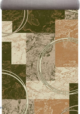 Traverse Dormitor - Traversa Covor, Lotos 15001, Verde, Latime 150 cm, Diverse Lungimi, 1800 gr/mp