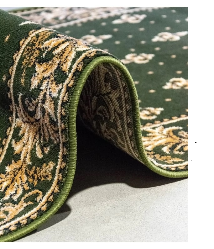 Traversa Covor, Lotos 15033, Verde, Model Bisericesc, Latime 80 cm, Diverse Lungimi, 1800 gr/mp [2]