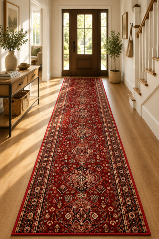 Traverse Dormitor - Traversa Covor, Lotos 15040, Grena, Latime 80 cm, Diverse Lungimi, 1800 gr/mp