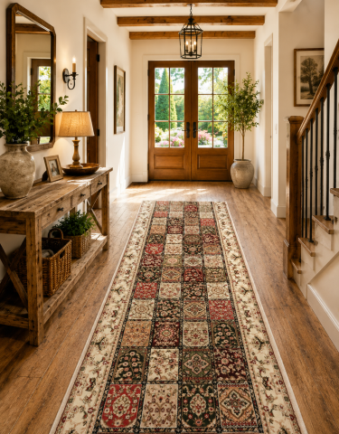 Traverse Dormitor - Traversa Covor, Lotos 1518, Bej, Latime 120 cm, Diverse Lungimi, 1800 gr/mp