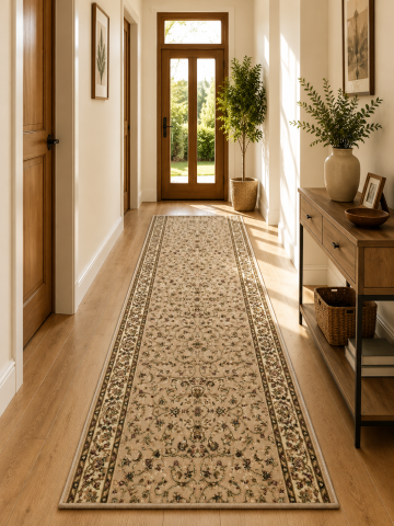 Traverse Hol - Traversa Covor, Lotos 1555, Bej/Crem, Latime 80 cm, Diverse Lungimi