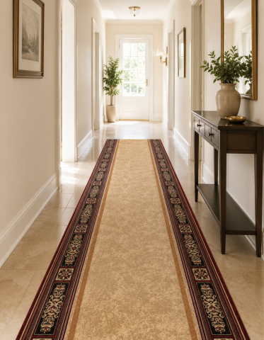 Traverse Hol - Traversa Covor, Lotos 518, Grena, Latime 150 cm, Diverse Lungimi