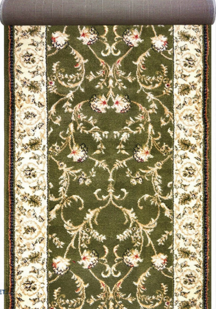 Traverse Dormitor - Traversa Covor, Lotos 523, Verde, Latime 80 cm, Diverse Lungimi, 1800 gr/mp