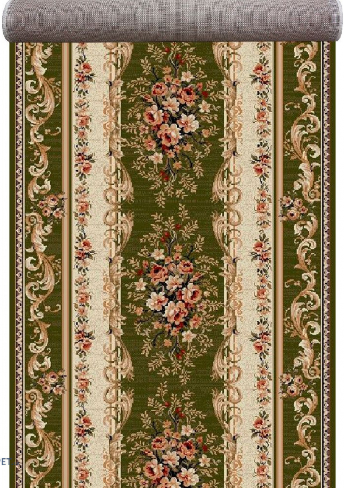 Traverse Dormitor - Traversa Covor, Lotos 535, Verde, Latime 80 cm, Diverse Lungimi