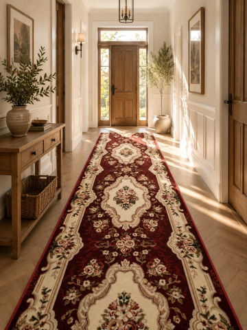 Traverse Dormitor - Traversa Covor, Lotos 570, Grena, Latime 60 cm, Diverse Lungimi