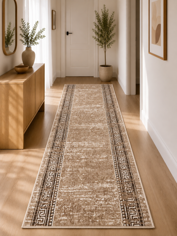 Traverse Hol - Traversa Covor, Mira 24001 Bej, Latime 100 cm, Diverse Lungimi