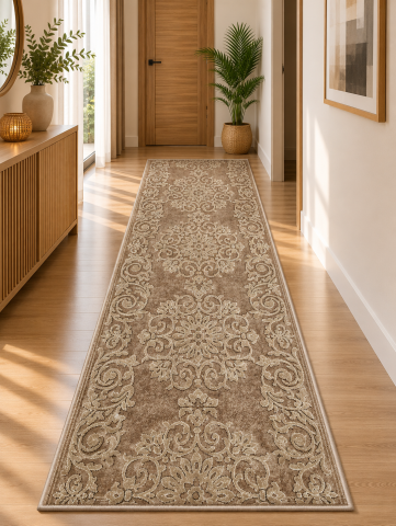 Traverse Hol - Traversa Covor, Mira 24016 Bej, Latime 120 cm, Diverse Lungimi