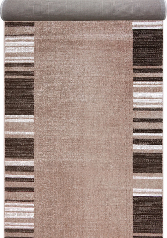 Traverse Moderne si Geometrice - Traversa Covor, Mira 24070, Maro, Latime 120 cm, Diverse Lungimi