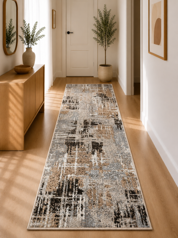 Traverse Hol - Traversa Covor, Mira 24037, Gri, Latime 60 cm, Diverse Lungimi