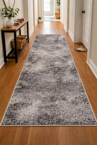 Traverse Moderne si Geometrice - Traversa Covor, Mira 24058, Gri, Latime 60 cm, Diverse Lungimi